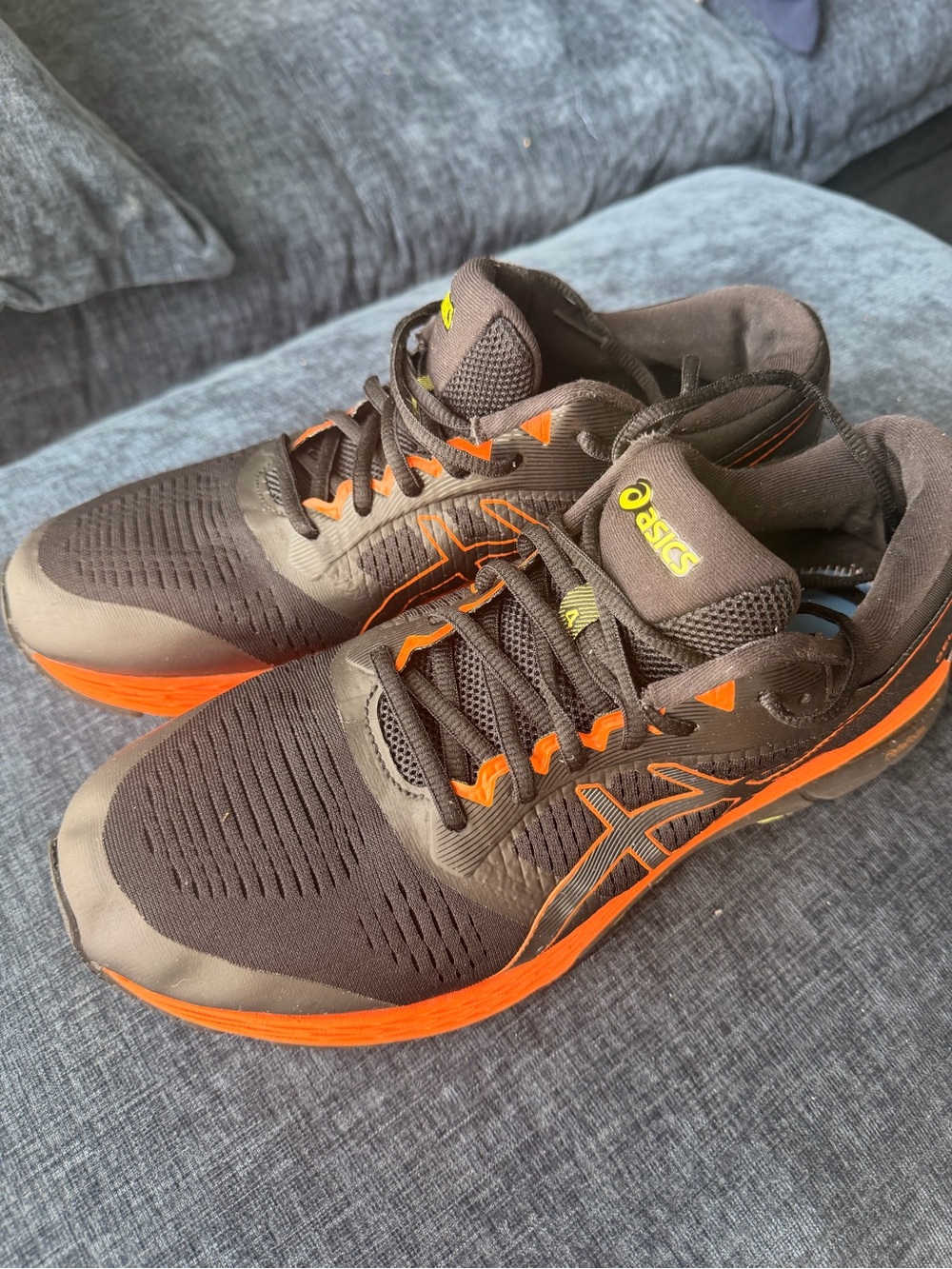 ASICS Gel Superion 4 Men's Black and Orange Athletic Running Shoes